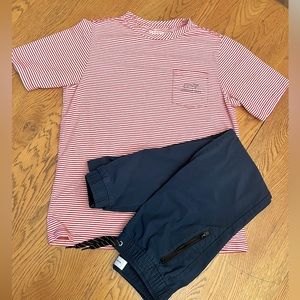 🐳 [Vineyard Vines] Red White Striped Edgartown T-Shirt